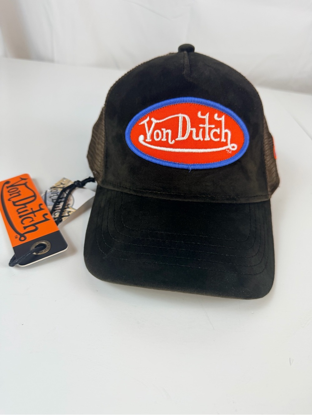 Von Dutch Brown Velvet HOLLYWOOD Trucker HAT NWT Y2K